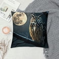thumbnail image 2 of Orinice Owl Moon Branch Graphic Decorative Cotton Linen Throw Pillow Cover Square Pillow Case 1PC 18x18in, 2 of 5