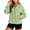 oversized hooded pullover - Light Green, variant on uvwlwu Womens Half Zip Bubble Cuff Hoodie Kangaroo Pocket Oversized Soft Fall Street Daily Casual Pullover Sweatshirt,S