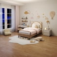 thumbnail image 6 of Twin Bed Frames,Upholstered Platform Bed Frame with Adjustable Headboard & LED Light,Twin Size Platform Bed with Wood Slats,No Box Spring Needed, 6 of 6