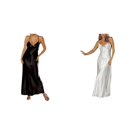 2-Pack Women Lingerie Lace Underwear Sleepskirt Satin Lace Long Gown Strapless Lingerie for Women Womens plus Size Lingerie Same Day Lingerie for Women 4x Womens Lingerie plus Size