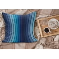 thumbnail image 2 of Navy Fluffy Throw Pillow Cushion Cover, Plaques in Marine Tones Border Lines Sketchy Details Print Image, Decorative Square Accent Pillow Case, 26" x 26", Dark Blue and Pale Blue, by Ambesonne, 2 of 5