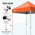 thumbnail image 6 of EAGLE PEAK 5x5 Pop Up Canopy Tent Instant Outdoor Canopy Easy Set-up Straight Leg Folding Shelter (Orange), 6 of 11