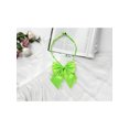 thumbnail image 4 of INSPIRE CHIC  Women's Adjustable Solid Pre-Tied Bowknot Self Halter Neck Bow Tie Fluorescent Green 13*16cm/5.12"*6.30", 4 of 5