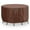 Brown, variant on Round Patio Furniture Cover - Waterproof Oxford Fabric Circular Patio Table Cover, UV Resistant & Windproof with Elastic Hem, 63" Dia x 28" H,Black