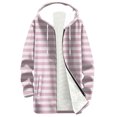 thumbnail image 5 of jobturf Winter Coats for Women Thickened Warm Fleece Lined Lightweight Jacket Fall Fashion Drawstring Zip up Hoodie Casual Outerwear with Pockets, 5 of 6