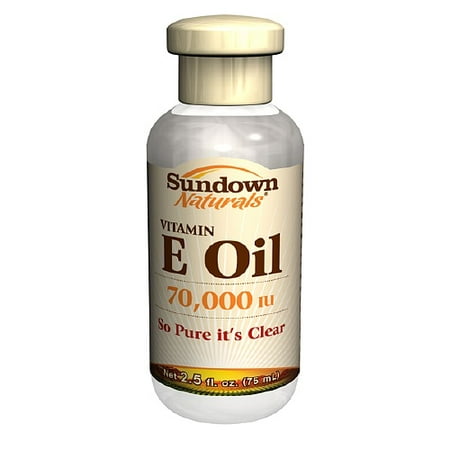 Sundown vitamine E pure huile, 70 000 Iu pour la peau - 2.5 Oz, 3 Pack
