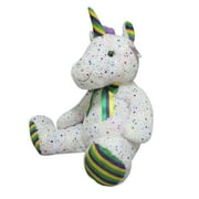 Way To Celebrate Mardi Gras White Unicorn Plush