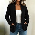 thumbnail image 5 of BXJX Womens Knit Cardigans, Casual Long Sleeve Lightweight Open Front Cardigan Sweaters with Pockets Black Size 2XL, 5 of 7