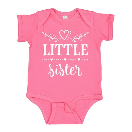 

Inktastic Little Sister Outfit Gift Baby Girl Bodysuit