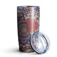 thumbnail image 2 of 20oz Tumbler with Lid and Straw Stainless Boho9 Steel Vacuum Insulated Water Coffee Tumbler Cup, Double Wall Vacuum Insulated Travel Mug Reusable Tumblers for Ice Drinks, Hot Beverage, 2 of 7