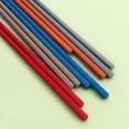 thumbnail image 5 of Xiao Hua pares de palillos de silicona de mango largo, utensilios de cocina reutilizables, color caqui, 5 of 5