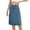 Light Blue, variant on MNCEKFOD Skirts for Women Summer 2025 Elastic Waist Denim Skirts Loose Trendy Solid Color A Line With Pockets Comfy and Soft Skirt Black L