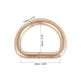 thumbnail image 3 of Uxcell Metal D Ring 0.98"Rings Buckle for Hardware Bags Belts Craft DIY Accessories Gold Tone 12Pcs, 3 of 5