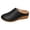 Black, variant on Women's Ortho Wedge Mules with Arch Support Comfortable Walking Backless Sandals Beach Closed Toe Platform Dress Half Slippers Clogs for Ladies Wide Width Blue Size 9