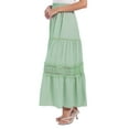 thumbnail image 6 of EFINNY Women's Cutout Polka Dot Long Skirt Dress Elastic Waist Long Length Skirts, 6 of 7