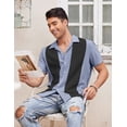 thumbnail image 3 of COOFANDY Men's Retro 50S Bowling Shirts Casual Button Down Short Sleeve Hawaiian Shirts, 3 of 6
