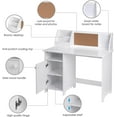 thumbnail image 5 of Study Desk Set, Kid Simple Writing Desk, Wooden Child Desk, Kid Study Table with Chair, Suitable for 3-8 Years Old, Student Learning Computer Workstation and Writing Desk, for Home School, White, 5 of 9