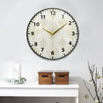 thumbnail image 4 of Art Deco Wall Clock Modern Decor Acrylic Clock Golden Hands 11.9in, 4 of 12