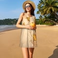 thumbnail image 3 of Balery Retro Honey Bees Vestidos de verano para mujer con estampado: vestido holgado sin mangas, vestido playero informal y cómodo para días calurosos., 3 of 7