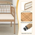 thumbnail image 2 of Gymax PE Rattan Outdoor Loveseat w/Built-in Coffee Table & Soft Cushions for Lawn, 2 of 6
