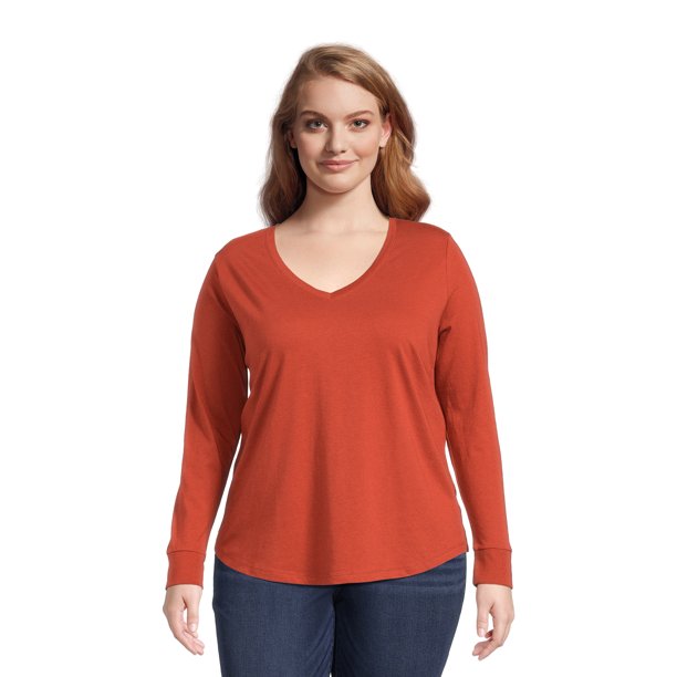 Terra & Sky Women's Plus Size Long Sleeve T-Shirt - Walmart.com