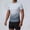 Gray, variant on Gradient Tee Slim Fit Workout Mens Shirts Muscle Short Sleeve Big & Tall High Neck Mens Tshirt,Blue,L