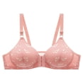 thumbnail image 1 of Women‘s Front  Side Buckle Lace Edge Without Steel Ring Movement Seamless Gathering Adjustment Yoga Sleep Large Bra, 1 of 3