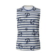 thumbnail image 6 of Lsque Anchors And Steering Wheel Print Men's Cotton Blend Sleeveless Muscle Shirts (S-3XL)- Moisture Wicking, Odor Protection, UPF 30+,3X-Large, 6 of 8