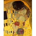 thumbnail image 2 of Klimt, Gustav 15x18 Black Ornate Wood Framed with Double Matting Museum Art Print Titled - The Kiss - detail 2, 2 of 4