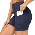 thumbnail image 2 of Womens Biker Shorts with Pockets Tummy Control 5" Workout Shorts Women High Waisted Yoga Running Gym Spandex Compression, 2 of 6