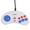 White, variant on Joernso Wired Gamepad Plug And Play 6 Key Layout Disc Direction Button Acceleration Ergonomic No Delay Game Joystick for Console 16bit
