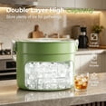 thumbnail image 5 of Ice Cube Tray with Lid & Bin, 25 Cube Ice Maker with Handle, Double-Layer Ice-Making Box, Ice Trays for Freezer Ice Container, Ice Bucket Storage Box, Reusable Ice Mold for Whiskey, 6.89×6.89 in，A, 5 of 6