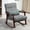 Dark Gray, variant on Upholstered Rocking Chair with Massage Lumbar Support,Glider Chair with Side Pocket, Nursery Rocker with High Backrest,Rubber Wood Legs, Rocking Accent Armchair for Living Room Bedroom Nursery