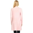 thumbnail image 5 of Moa Collection Women's Classic Open Front Long Sleeve Cardigan with Side Pockets, 5 of 5