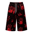thumbnail image 5 of JoveMarine Men's Loose Fit Cargo Shorts Halloween - Work Shorts with Pockets & Print, Knee-Length Relaxed for Holiday & Daily,Purple M, 5 of 6