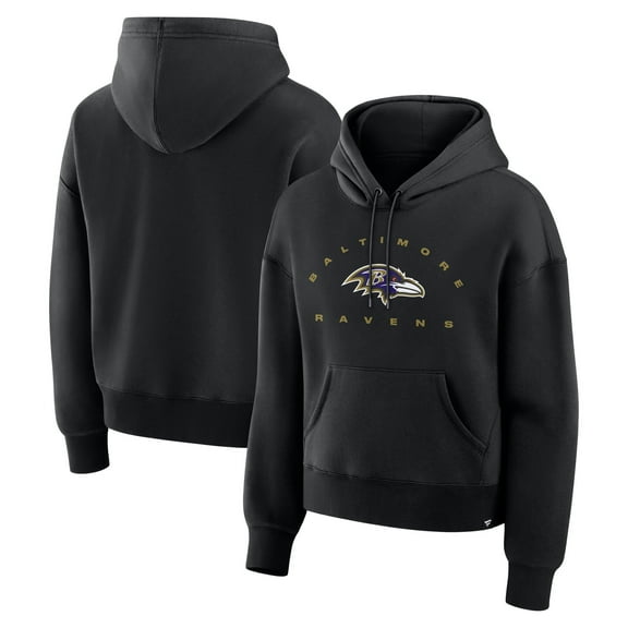 Women's Fanatics Black Baltimore Ravens Eligible Receiver Legacy Pullover Hoodie