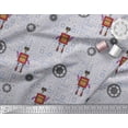thumbnail image 2 of Soimoi Grey Rayon Fabric Cartoon Machine & Gear Parts Hardware Print Fabric by Yard 42 Inch Wide, 2 of 3