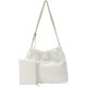 thumbnail image 1 of LHSHID Women’s Drawstring Bucket Bag Fashion Chain Crossbody Bag Pleated Vegan Leather Tote Handbags with Purse, 1 of 6
