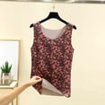 thumbnail image 4 of uublik Women's Thermal Shirts Fleece Pullover Sleeveless Undershirt Tops Warm Winter Base Layer Brown, 4 of 7