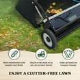thumbnail image 2 of Yard Tuff 48" Quick Assembly Tow Lawn Sweeper for Debris and Leaves, Blue, 2 of 2