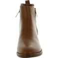 thumbnail image 3 of CALVIN KLEIN Womens Beige Logo Hardware Zipper Accent Padded Deniece Almond Toe Block Heel Zip-Up Booties 11 M, 3 of 3