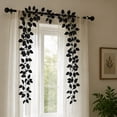 thumbnail image 4 of Halloween Decorations Black Leaf Garland, 26 Branches Artificial Rose Leaf Vine for Gothic Home Decor, Fireplace Mantel, and Dark Themed Party Supplies, C, 4 of 7