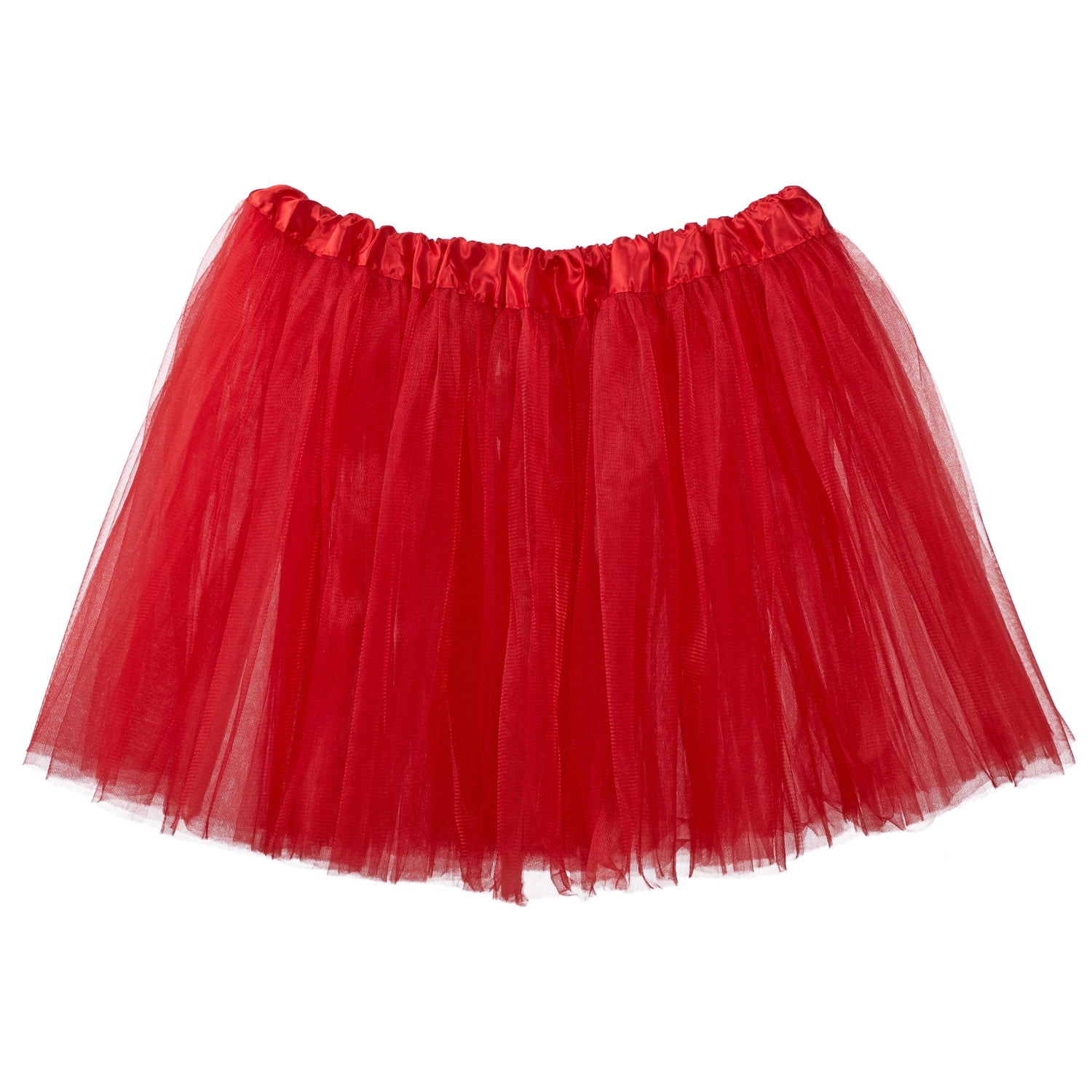 Adult Tutu Skirt, Classic 3 Layer Tulle Tutu for Women and Teens - Red Walmart.com