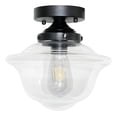 thumbnail image 1 of Lampara Techo Comedor Vidrio Estilo Industrial Negro Mate, 1 of 1