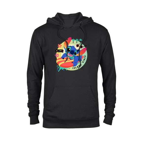Disney Lilo & Stitch Aloha Island Vibes - Pullover Hoodie for Adults - Customized-Black