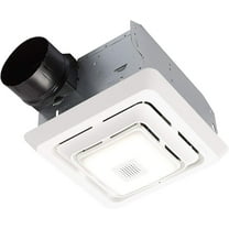 Broan-NuTone SPK80L Bluetooth Speaker Bathroom Ventilation LED Light, 80 CFM, 2.5 Sones Bath Fan, White