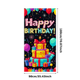 thumbnail image 3 of Colorful Happy Birthday Backdrop Banner with Balloons Gifts and Fireworks Party Decoration for Birthday Party Photography Props Birthday Decors Party Supplies, 3 of 7