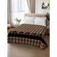 thumbnail image 2 of Brown Black Plaid Flat Sheets Only Full Size, Soft Breathable Bed Top Sheets for Mattress, Vintage Rustic Star Buffalo Check Luxury Bedding Flat Sheets for Home Hotel Bedroom Bed Protection, 2 of 9
