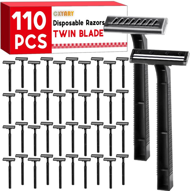 Maquinillas de afeitar desechables CXYARY Twin Blade 110 piezas para hombres y mujeres