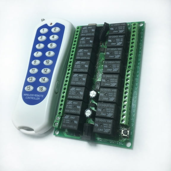 16-Channel Wireless Remote Control System for Home Automation 12V, 315MHz, Up to 100m Range